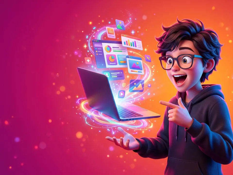 3D animated: An animated-film character, glossy and bright