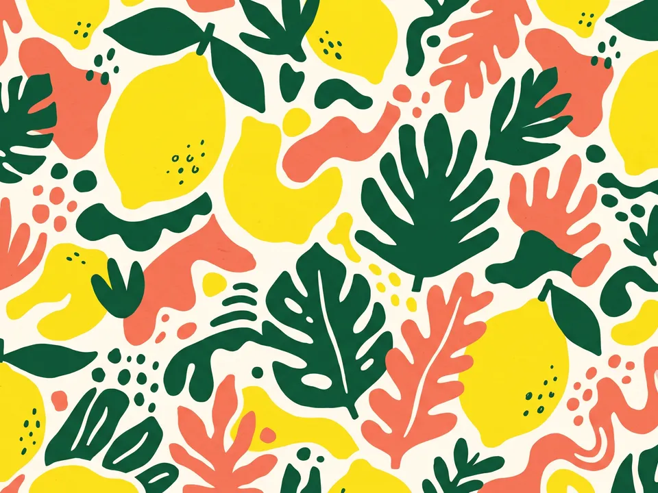 Bold pattern: Big playful repeats in three colours