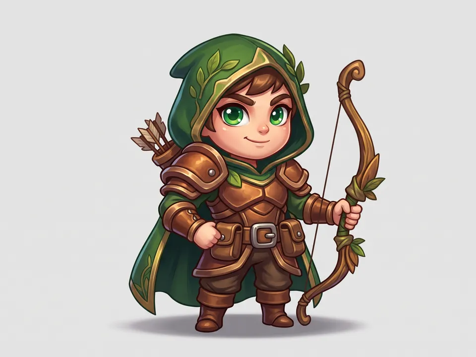 Chibi: Big head, tiny body, mobile-game cute