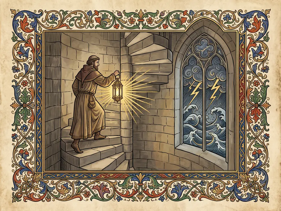 Illuminated: A medieval manuscript with gold