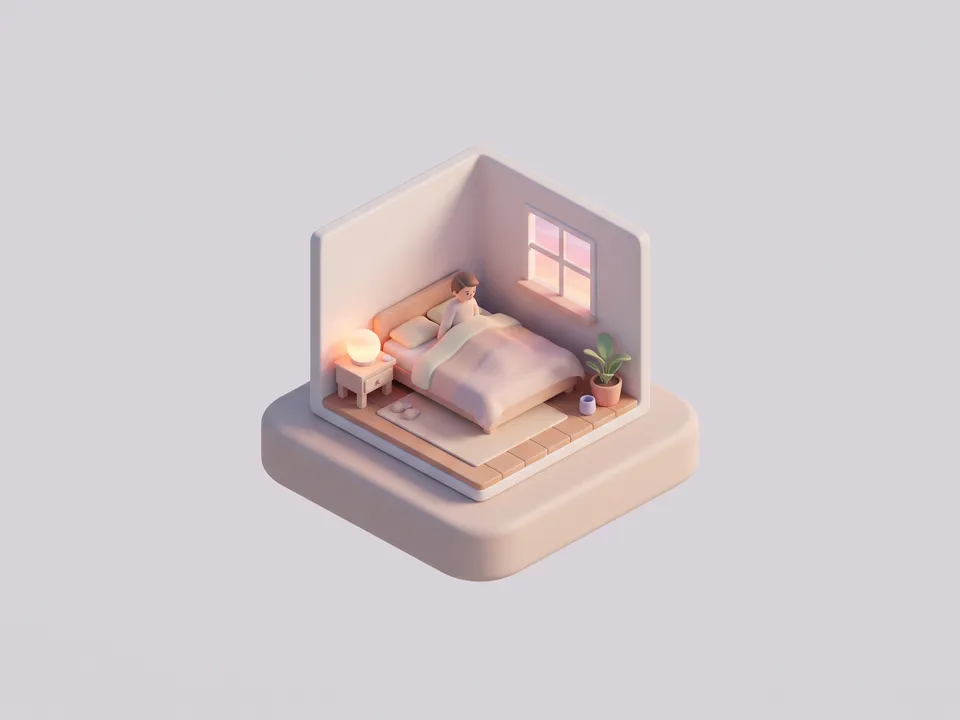 Isometric explainer: A pastel diorama on a rounded slab