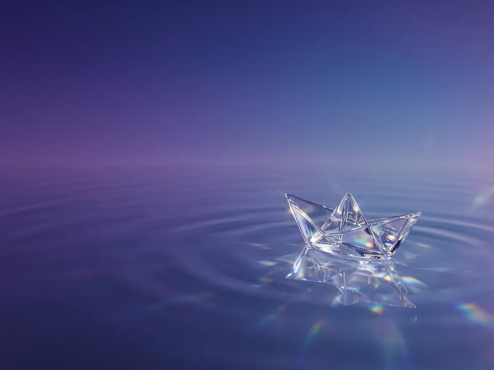 Liquid glass: Glass-like 3D with refracted light