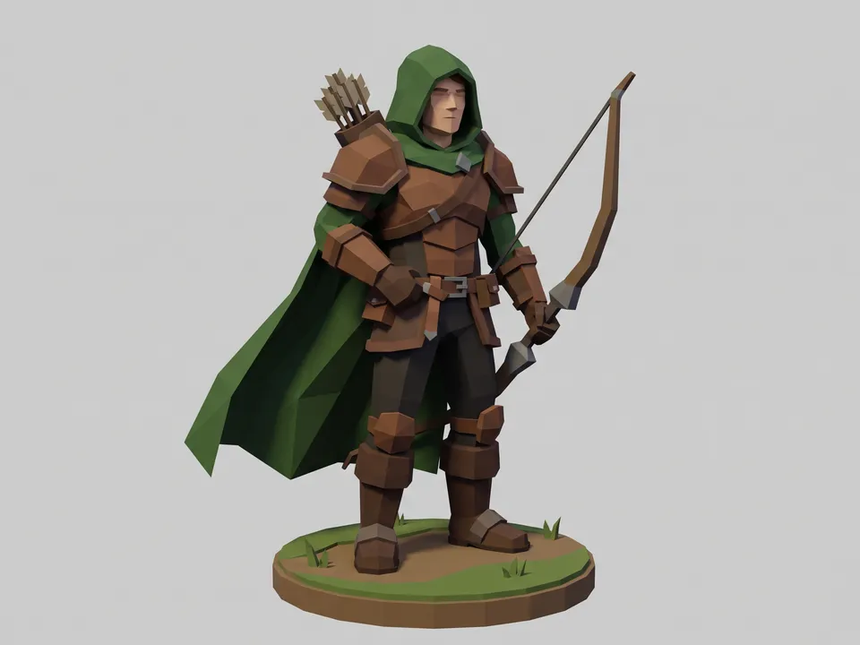 Low poly: Faceted retro 3D