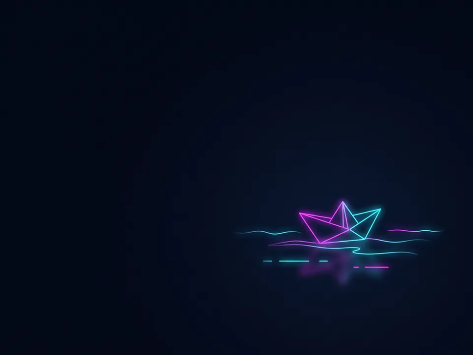Neon line: Glowing single lines on dark