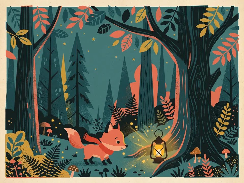 Mid-century picture book: 1950s flat shapes and a few inks
