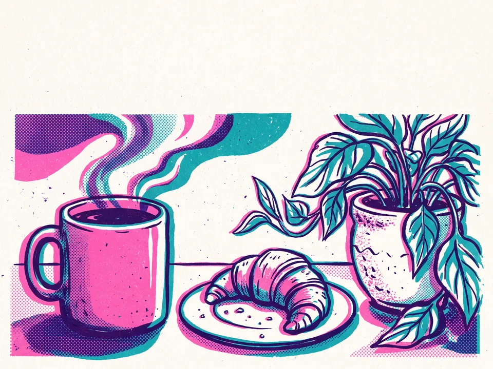 Risograph: Two inks, halftone and a little misregistration