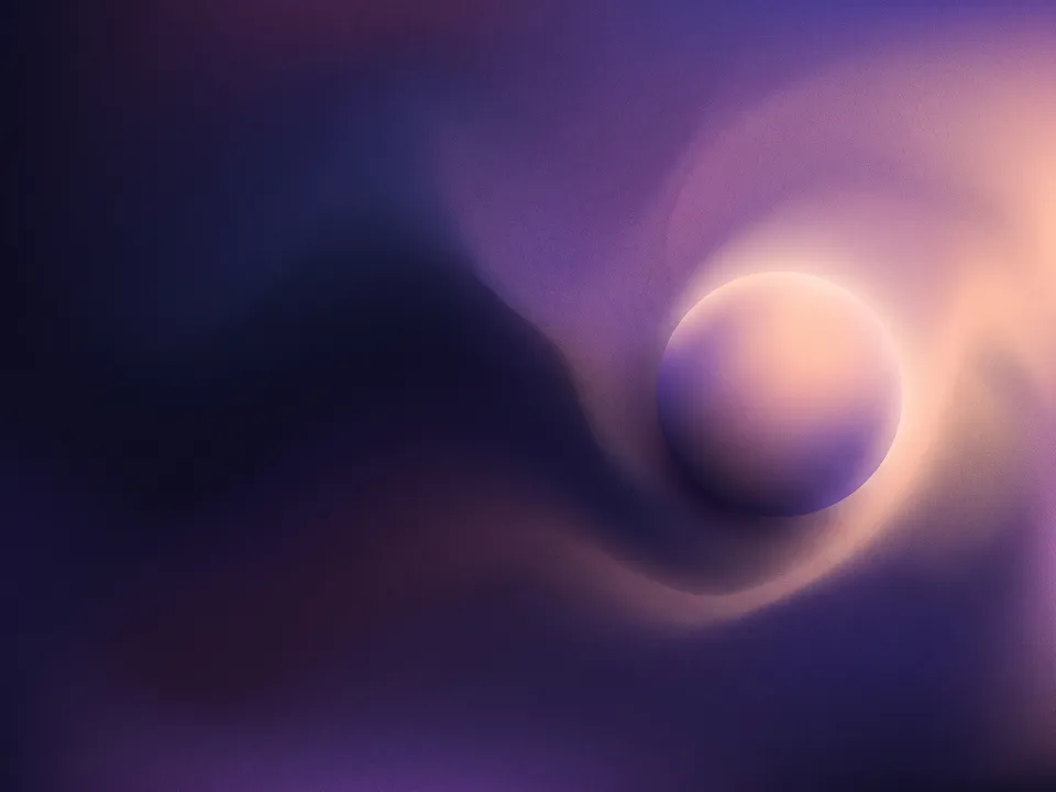 Soft gradient: Grainy gradient light and one glowing form