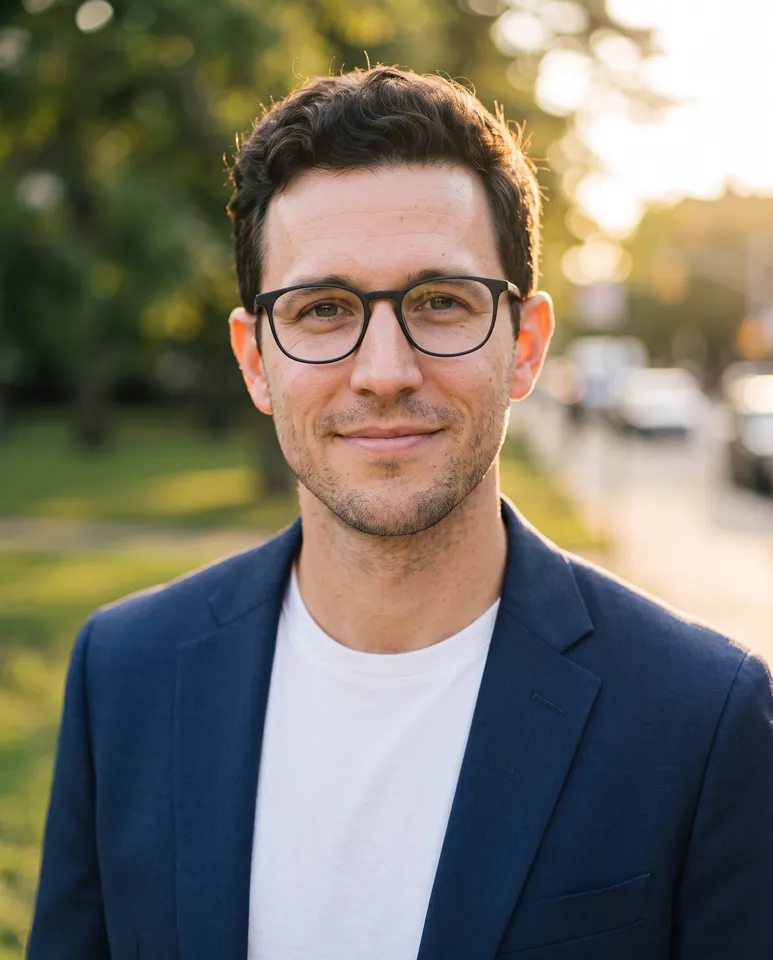 Outdoor from the Headshots workflow, made for “Professional headshots for my LinkedIn, my website and conference speaker bios”
