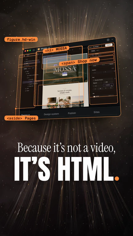 Hook from the HTML reel workflow, made for “Turn my post about the landing pages I made with MiniMax M3.1 Flash into a reel, in my voice: comment PROMPTS for the whole process”