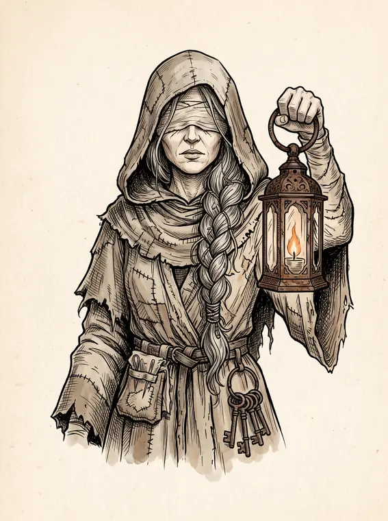 Portrait from the Illustrated book workflow, made for “Plates for a dark fantasy book about dragons nesting in a ruined cathedral city”