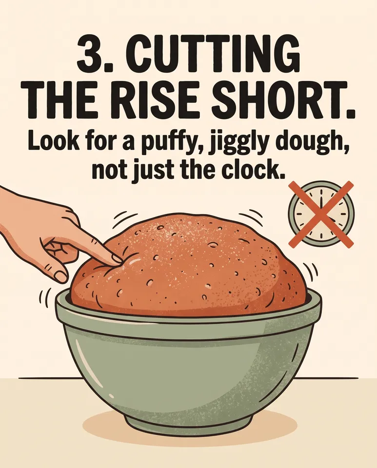 Slide 4 from the Instagram carousel workflow, made for “5 mistakes beginners make with sourdough, for our bakery’s Instagram”