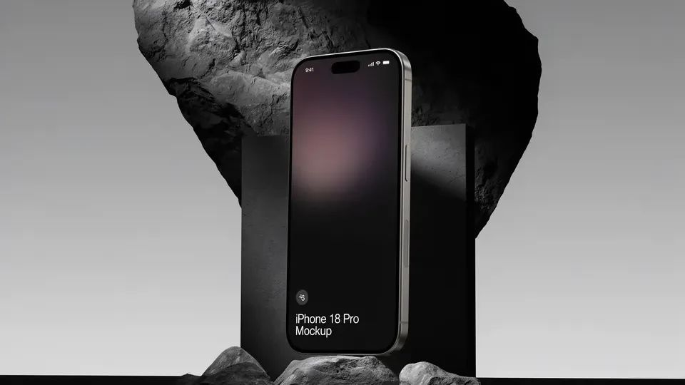 Detail still from the Product promo video workflow, made for “A launch film for our new phone: calm and premium, on dark stone in soft light”