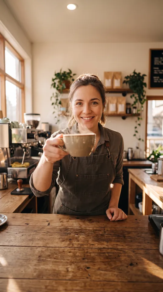 Scene 6 from the Reel planner workflow, made for “A 30-second Reel for our coffee shop: three tricks for better coffee at home”