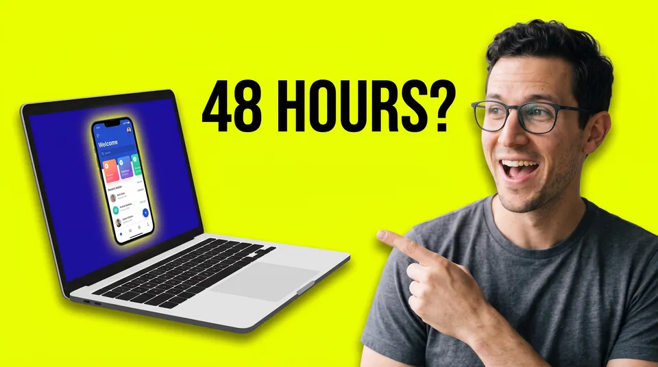 Clean thumbnail from the YouTube thumbnails workflow, made for “My video on building a whole app in one weekend with AI, with me amazed at the result”
